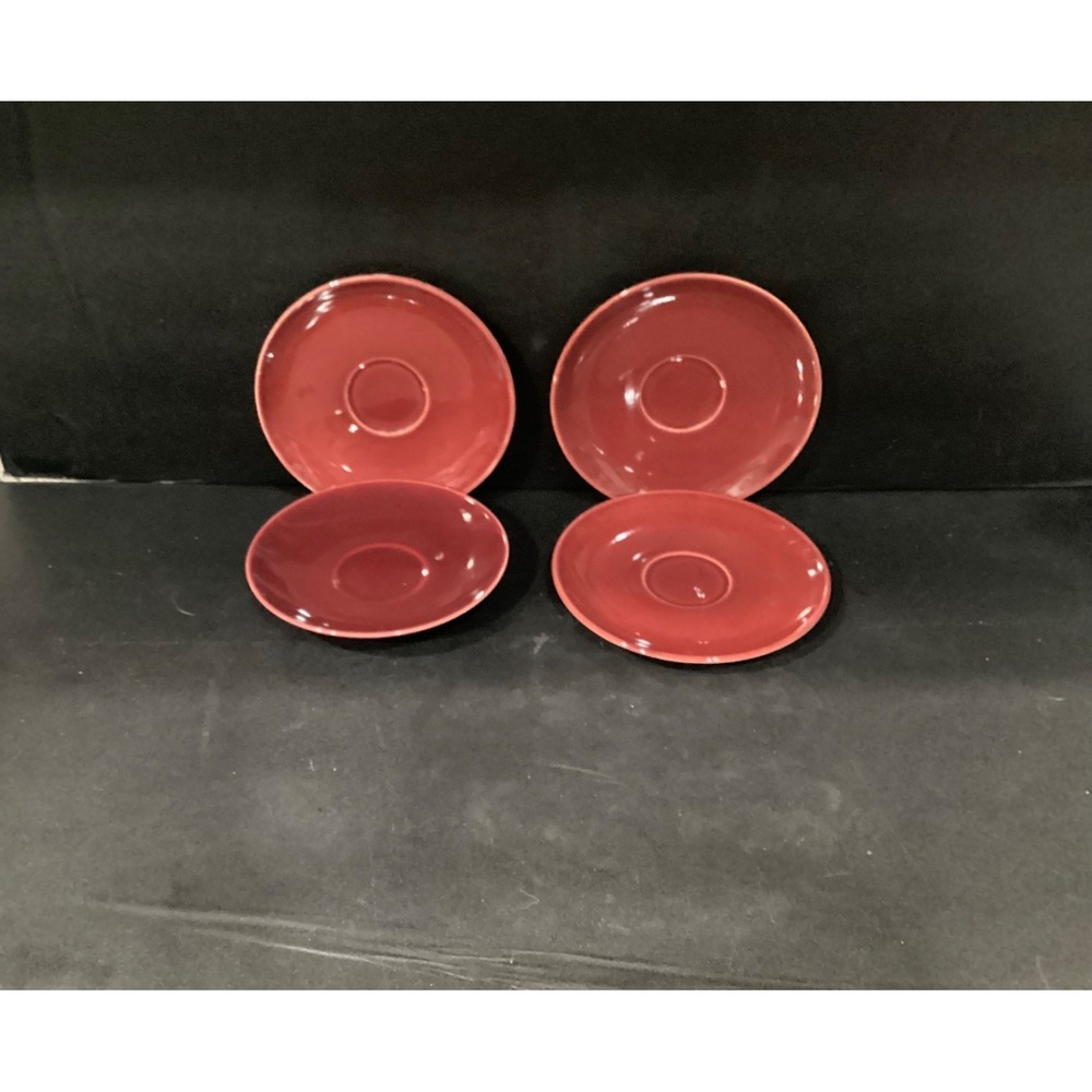 Universal "Ballerina Burgundy" Saucer Plates Set of 4